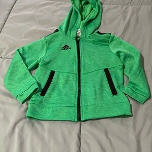 Adidas toddler boys zip up hooded sweatshirt